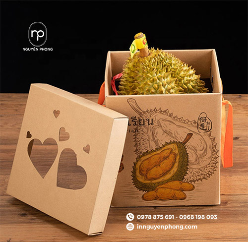 Hộp đựng sầu riêng kiểu dáng âm dương
